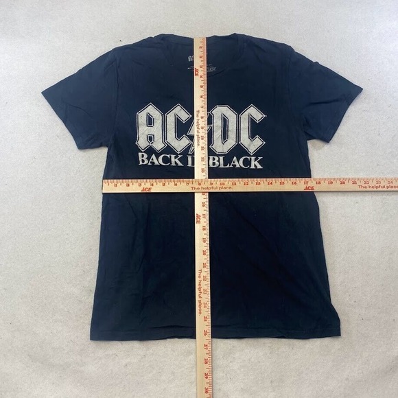 AC/DC Back in Black Band Tee Thrifted Vintage Style Size S - Picture 5 of 8